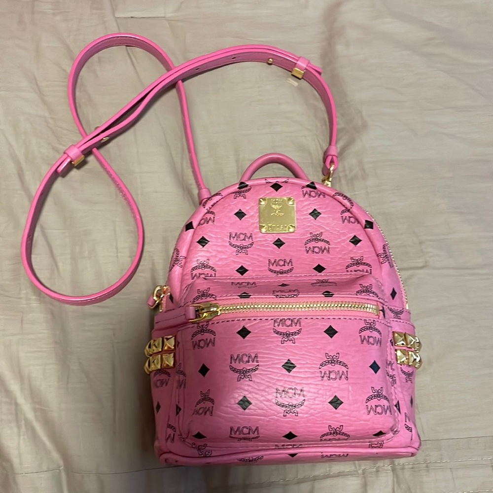MGM small pink backpack purse